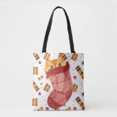 Cute Cat Kniting Projects Tote Bag (Voorkant)