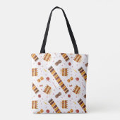 Cute Cat Kniting Projects Tote Bag (Achterkant)
