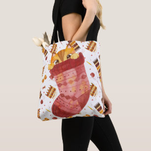 Cute Cat Kniting Projects Tote Bag