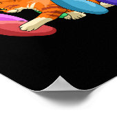 Cute Cat Knocking over Bowling Pins Kat Bowlers Poster (Hoek)