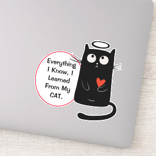 Cute Cat Knowledge Contour Sticker