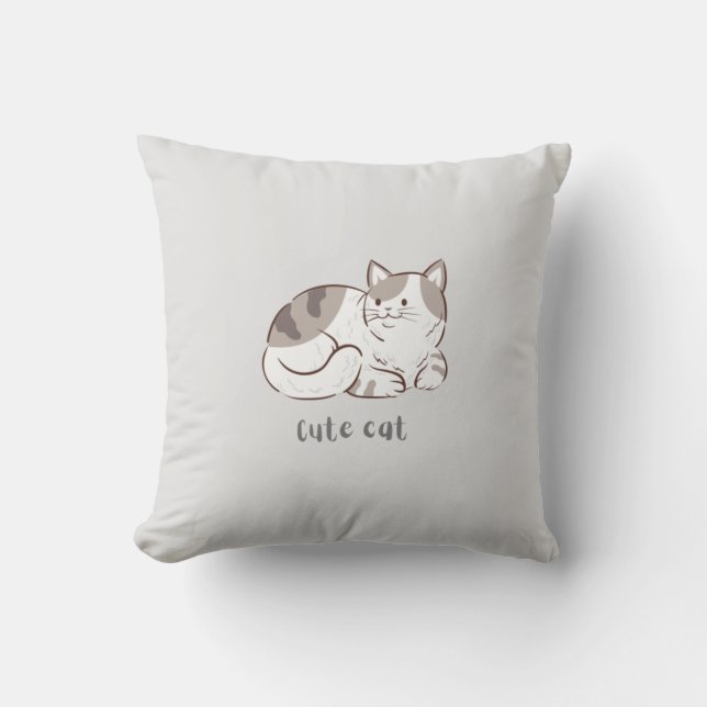 Cute Cat Kussen (Voorkant)