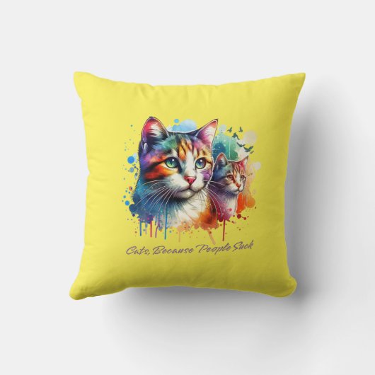 Cute Cat Kussen (Achterkant)