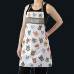 Cute Cat Lady Waterverf Simple Moderne Schort<br><div class="desc">Dit is een schattig kattenvrouwtje schort dat perfect is voor jou of voor het cadeau als geschenk. Elke kattendame zou dit lieve schort voor haar houden.</div>