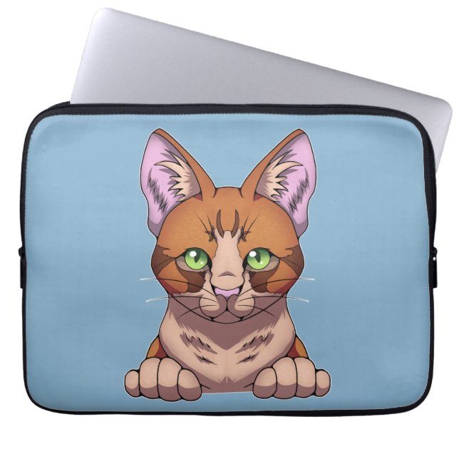 Cute Cat Laptop Sleeve (Voorkant)