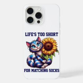 Cute Cat Leven is Te Kort Voor Overeenkomende Sokk iPhone 15 Pro Max Case