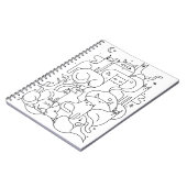 Cute Cat Line Art Coloring Notebook Notitieboek (Linkerzijde)