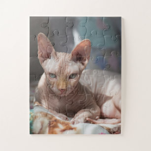 Cute Cat Lounging zonder Fur Legpuzzel