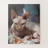 Cute Cat Lounging zonder Fur Legpuzzel (Verticaal)
