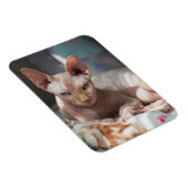 Cute Cat Lounging zonder Fur Magneet (Rechterzijde)