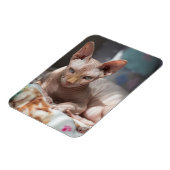 Cute Cat Lounging zonder Fur Magneet (Linkerzijde)