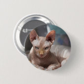 Cute Cat Lounging zonder Fur Ronde Button 5,7 Cm (Voorkant /achterkant)
