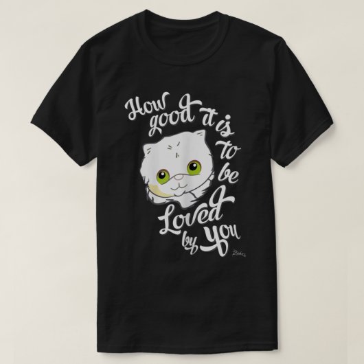 Cute Cat Love Quote Design T-shirt (Design voorkant)