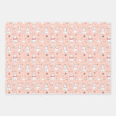 Cute Cat Love You Wrapping Paper Sheets (Voorkant)