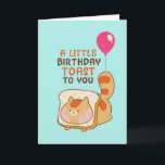 Cute Cat Lover Birthday Toast Funny Food Pun Kaart<br><div class="desc">Grappig en schattig verjaardagskaart voor degenen die van puns en humor houden. Ideaal om je vrienden en familie geluk te wensen met hun verjaardag. Bezoek onze winkel voor meer collectie met verjaardagskaarten. Je zult iets coole,  humoristische en soms sarcastische verjaardagskaarten vinden voor je speciale iemand.</div>