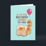 Cute Cat Lover Birthday Toast Funny Food Pun Kaart<br><div class="desc">Grappig en schattig verjaardagskaart voor degenen die van puns en humor houden. Ideaal om je vrienden en familie geluk te wensen met hun verjaardag. Bezoek onze winkel voor meer collectie met verjaardagskaarten. Je zult iets coole,  humoristische en soms sarcastische verjaardagskaarten vinden voor je speciale iemand.</div>