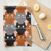 Cute Cat Lover Feline Kittens Theedoek (Quarter Fold)