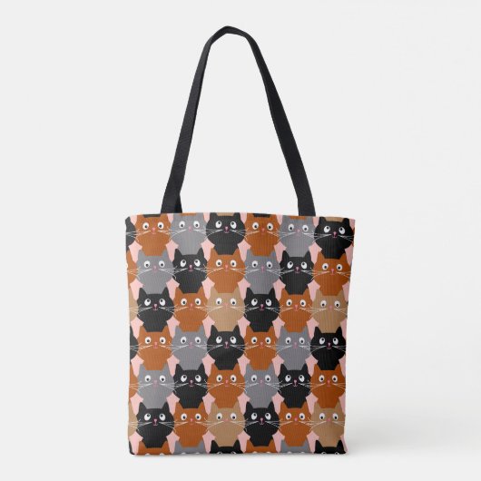 Cute Cat Lover Feline Kittens Tote Bag (Achterkant)