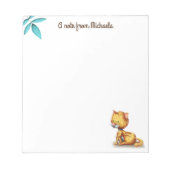 Cute Cat lover gepersonaliseerde kantoorbenodigdhe Notitieblok (Voorkant)