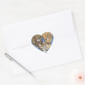 Cute Cat Lover Kitten Heart Art Sticker (Envelop)