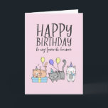 Cute Cat Lover Kittens Party Pet Funny Birthday Kaart<br><div class="desc">Grappig en schattig verjaardagskaart voor degenen die van puns en humor houden. Ideaal om je vrienden en familie geluk te wensen met hun verjaardag. Bezoek onze winkel voor meer collectie met verjaardagskaarten. Je zult iets coole,  humoristische en soms sarcastische verjaardagskaarten vinden voor je speciale iemand.</div>