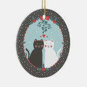 Cute Cat Lover Winter Meowy Catmas Kerstmis Keramisch Ornament (Rechts)