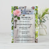 Cute Cat Lovers Housewarming Invitation Kaart (Staand voorkant)