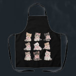Cute Cat Lover's Kitchen Adorable Pink Bow Kittens Schort<br><div class="desc">Whip up some culinary magic in the kitchen while staying stylishly adorable with this delightful apron featuring our charming pink bow kittens! This heartwarming design showcases a collection of sweet, fluffy kittens, each beautifully adorned with a cute pink bow. It's the perfect way to add a touch of irresistible cuteness...</div>