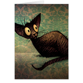 Cute Cat Lovers Oriental Black Cat Art