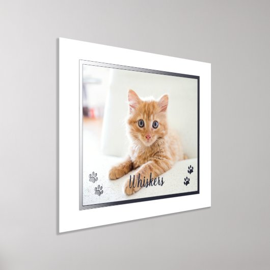 Cute Cat Lovers Personalized Pet Photo Folie Afdrukken (Laagn)
