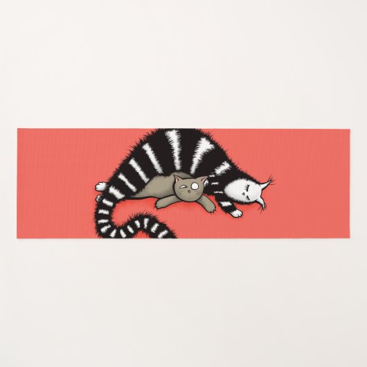 Cute Cat Ma Love Family Yogamat (Voorkant (horizontaal))