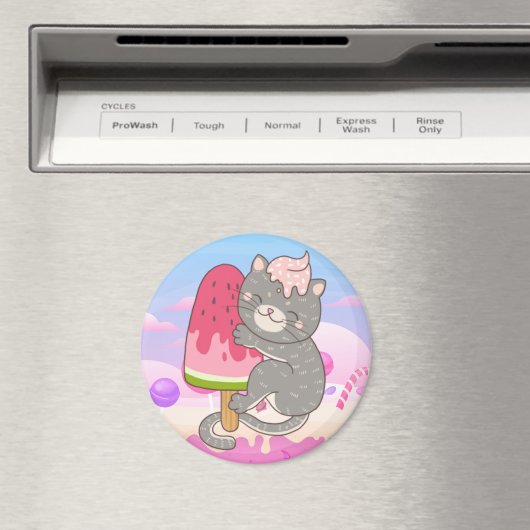 Cute Cat Magneet (Insitu (Vaatwasser))