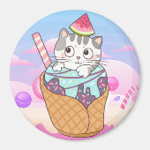 Cute Cat Magneet (Voorkant)