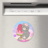 Cute Cat Magnet (Insitu (Vaatwasser))