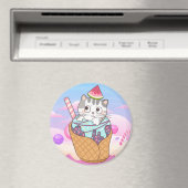 Cute Cat Magnet (Insitu (Vaatwasser))