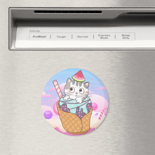 Cute Cat Magnet (Insitu (Vaatwasser))