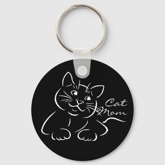 Cute Cat Mam Cool Cat Sleutelhanger (Voorkant)