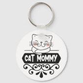 Cute Cat mama dierenvriend Sleutelhanger (Voorkant)