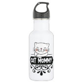 Cute Cat mama dierenvrienden Waterfles (Voorkant)