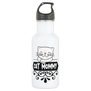 Cute Cat mama dierenvrienden Waterfles
