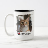Cute Cat Mama Pet Lover Photo Mug Tweekleurige Koffiemok (Links)