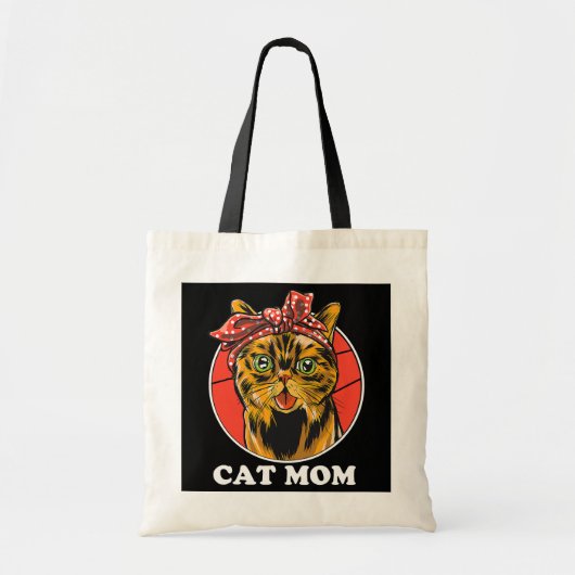 Cute Cat mama Retro Cat Lovers Moederdag Tote Bag (Voorkant)