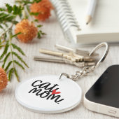 Cute Cat mama Sleutelhanger (Voorkant Rechts)