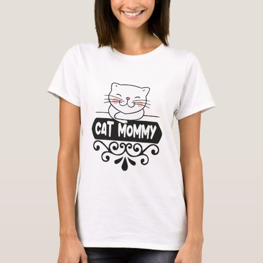 Cute Cat mammie pet pet T-shirt (Voorkant)
