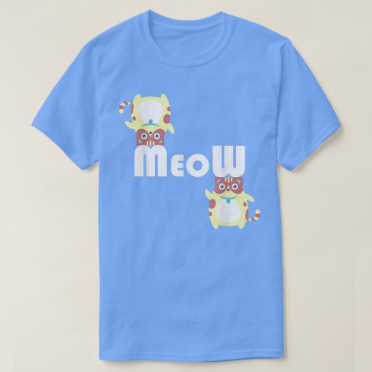 Cute Cat Meow Kat Kitten T-shirt (Design voorkant)
