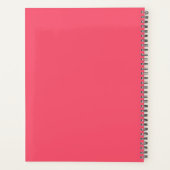 Cute Cat Meow Rainbow Bow Roze Glitter Kat Kinder Planner (Achterkant)