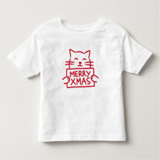 Cute Cat Merry Xmas Kinder Shirts