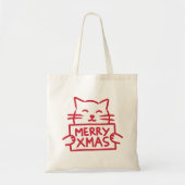 Cute Cat Merry Xmas Tote Bag (Voorkant)