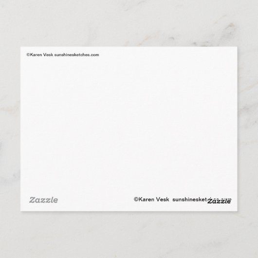 Cute Cat met Baby Vogellente briefkaart (Achterkant)