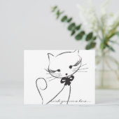 Cute Cat met Bow-Briefkaart Briefkaart (Staand voorkant)